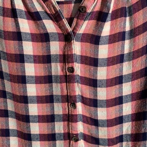 Lucky Brand Incredibly Soft Flannel High Low Hem Tunic Size XS - Picture 3 of 6